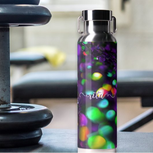 濃い紫きらめく ウォーターボトル