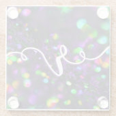 濃い紫きらめく ガラスコースター (裏面)