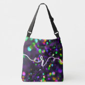 濃い紫きらめく クロスボディバッグ (正面)