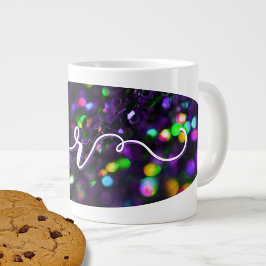 濃い紫きらめく ジャンボコーヒーマグカップ