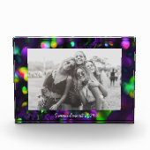 濃い紫きらめく フォトブロック (正面)