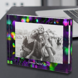 濃い紫きらめく フォトブロック