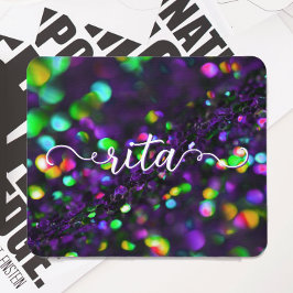 濃い紫きらめく マウスパッド