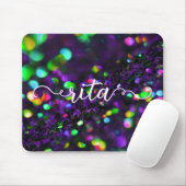 濃い紫きらめく マウスパッド (マウス)