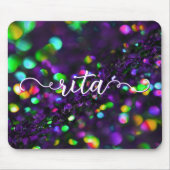 濃い紫きらめく マウスパッド (正面)