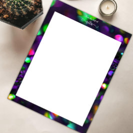 濃い紫きらめく レターヘッド