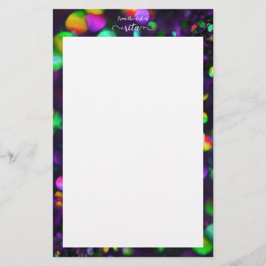 濃い紫きらめく 便箋 (正面)