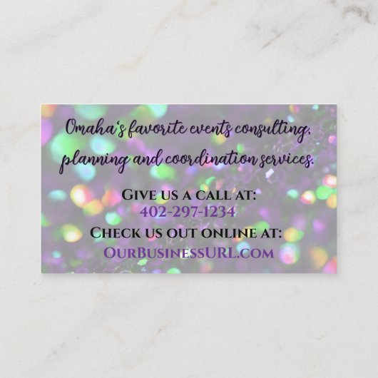 濃い紫きらめく 名刺 (裏面)
