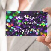 濃い紫きらめく 名刺