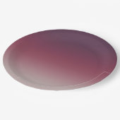 濃い紫とバーガンディのグラデーシグラデーションェント ペーパープレート (アングル)