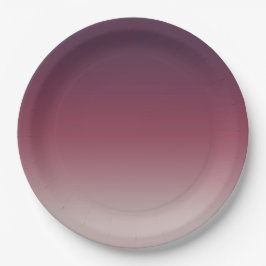 濃い紫とバーガンディのグラデーシグラデーションェント ペーパープレート