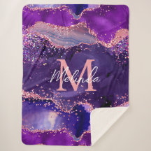 濃い紫とピンクのグリッター続編アゲート