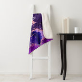 濃い紫とピンクのグリッター続編アゲート シェルパブランケット (インサイチュ)