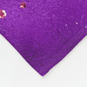 濃い紫とピンクのグリッター続編アゲート フリースブランケット (角)