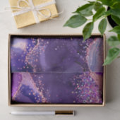 濃い紫とピンクのグリッター続編アゲート 薄葉紙 (ギフト)