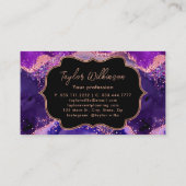 濃い紫とピンクの続編が重なる 名刺 (裏面)