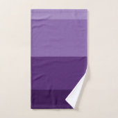 濃い紫と淡い紫の色ストライプ色 バスタオルセット (ハンドタオル)
