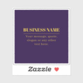 濃い紫と金ゴールドの会社名または挨拶 シール (シート)