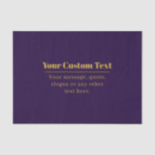 濃い紫と金ゴールドの会社名または挨拶 薄葉紙 (正面)