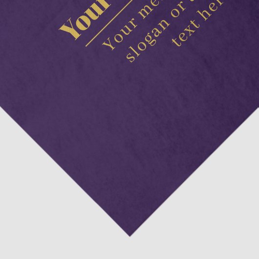 濃い紫と金ゴールドの会社名または挨拶 薄葉紙 (詳細)