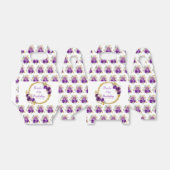 濃い紫と金ゴールドエレガントの花誕生日 フェイバーボックス (折り畳みなし)