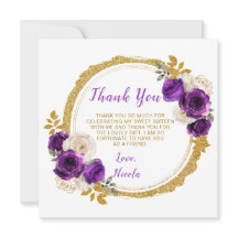 濃い紫と金ゴールドエレガントの花Sweet sixteen