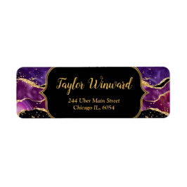 濃い紫と金ゴールド続編が重なる ラベル