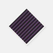 濃い紫と黒のストライプ スタンダードカクテルナプキン (角)