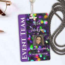 濃い紫のきらめく写真 バッジ