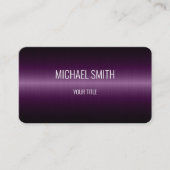 濃い紫のステンレス鋼の外観 名刺 (正面)