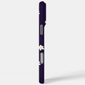 濃い紫のスマホケースに散らばるデイジー Case-Mate iPhoneケース (裏面 / 右)
