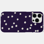 濃い紫のスマホケースに散らばるデイジー Case-Mate iPhoneケース (裏面 (横))