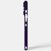 濃い紫のスマホケースに散らばるデイジー Case-Mate iPhoneケース (裏面 / 左)
