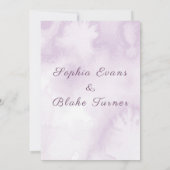 濃い紫のバラフローラゴシック日付を保存 招待状 (裏面)