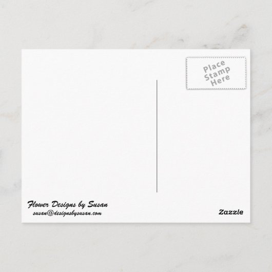 濃い紫のファレノプシスのラン ポストカード (裏面)