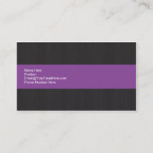 濃い紫のプロフェッショナル名刺 名刺 (裏面)