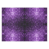 濃い紫の光沢のあるフェイクグリッターの輝き テーブルクロス (正面(横))