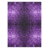 濃い紫の光沢のあるフェイクグリッターの輝き テーブルクロス (正面)