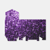 濃い紫の光沢のあるフェイクグリッターの輝き フェイバーボックス (折り畳みなし)