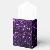 濃い紫の光沢のあるフェイクグリッターの輝き フェイバーボックス (オープン)