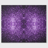 濃い紫の光沢のあるフェイクグリッターの輝き ラッピングペーパー (フラット)