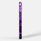 濃い紫の光沢のあるフェイクグリッターの輝き Case-Mate iPhoneケース (裏面 / 右)