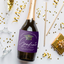 濃い紫の大学院パーソナライズされた卒業会