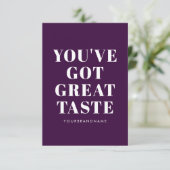 濃い紫の得舌素晴らしが感謝していい サンキューカード (スタンド正面)