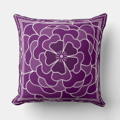 濃い紫の抽象芸術 クッション (正面)