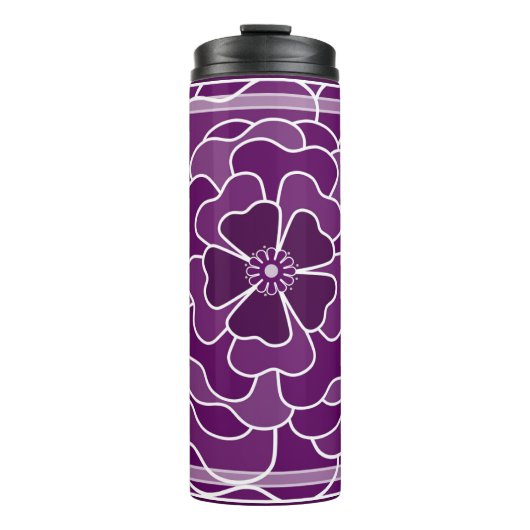 濃い紫の抽象芸術 タンブラー (正面)