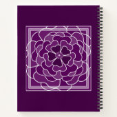 濃い紫の抽象芸術 ノートブック (裏面)