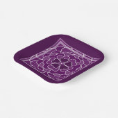 濃い紫の抽象芸術 ペーパープレート (傾斜あり)