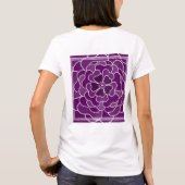 濃い紫の抽象芸術 Tシャツ (裏面)