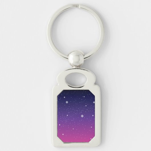 濃い紫の星空 キーホルダー (正面)